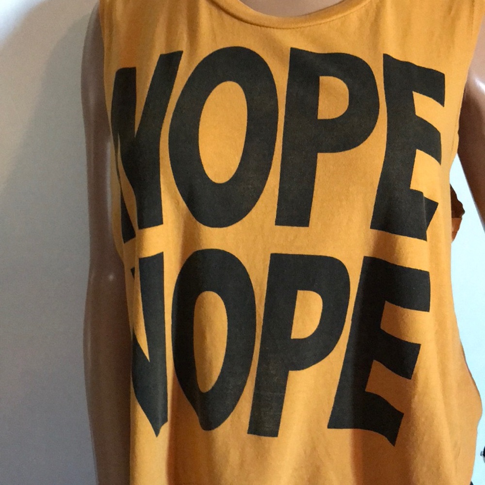 Cotton shirt that says NOPE.  XL, fits L/XL